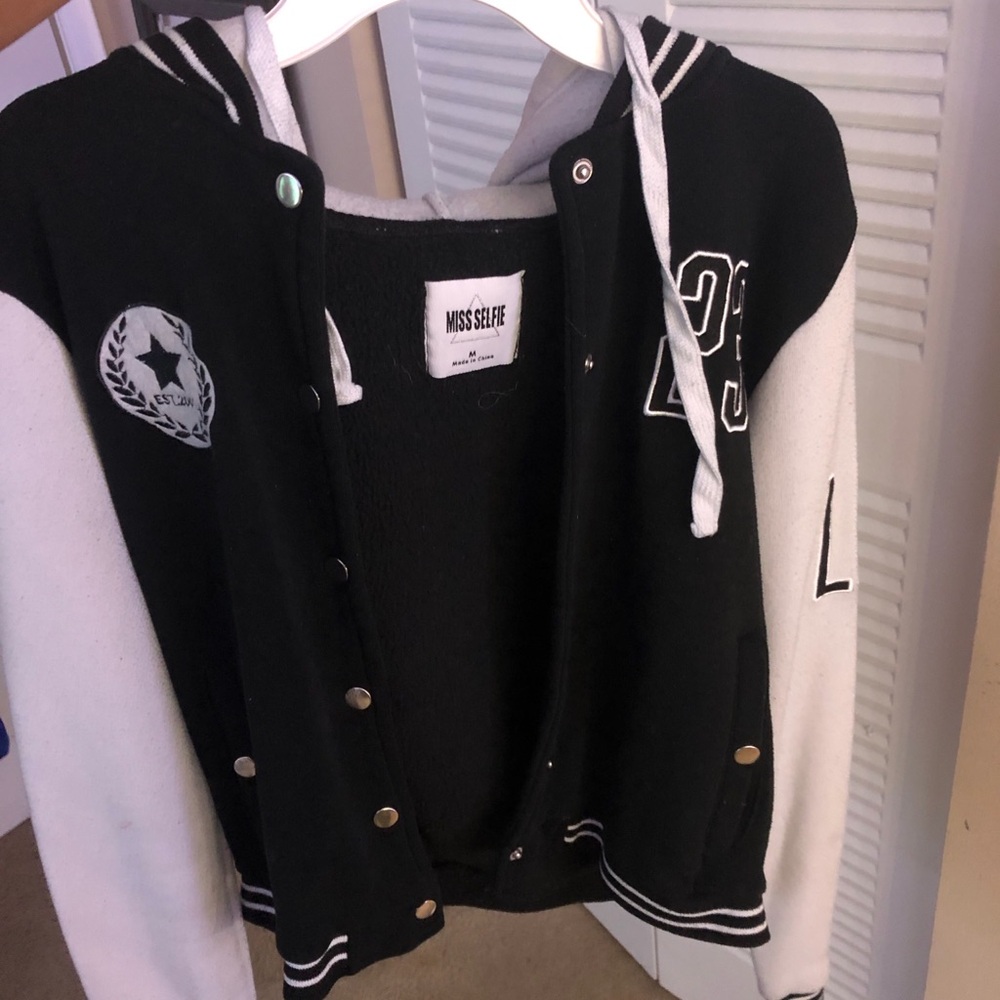 Rue21 Black and White Varsity Jacket